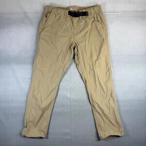 Ascend Belted Hiking Pants Mens Large Tan Outdoor Stretch Performance Nylon